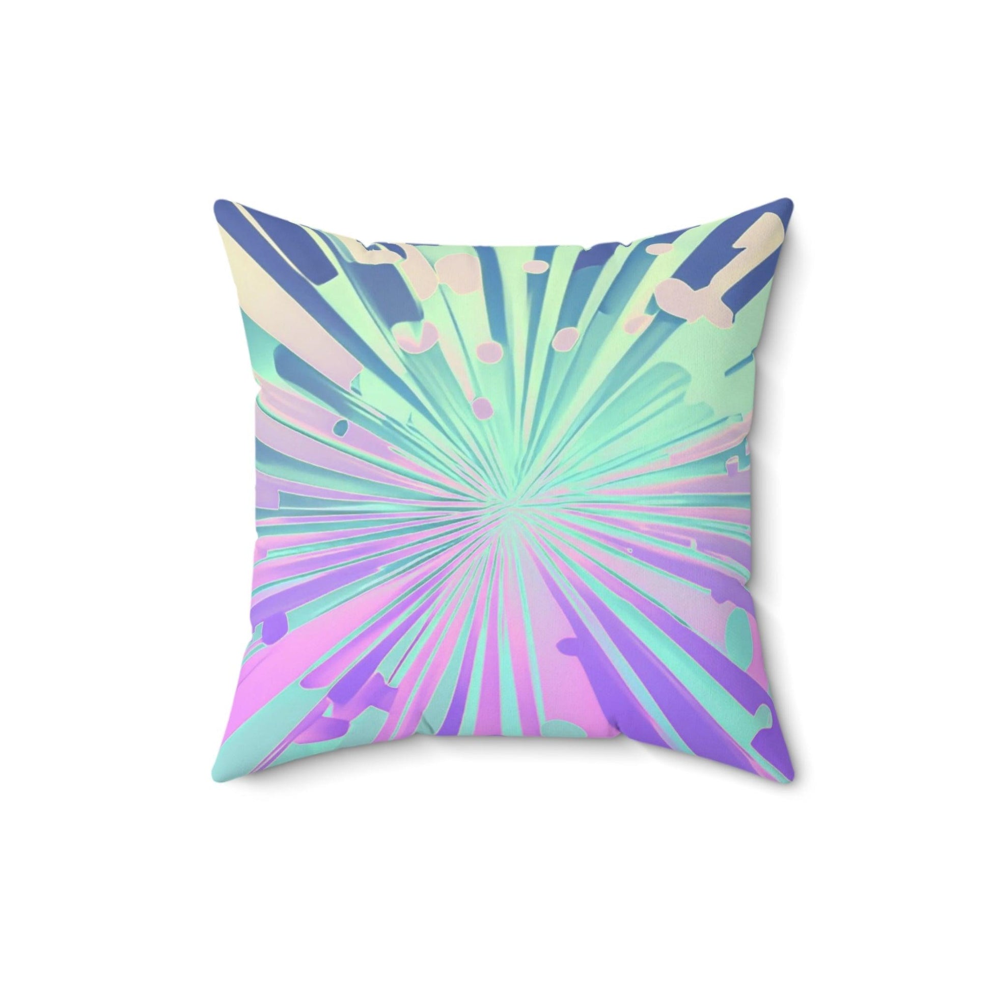 Spring Explodes Spun Polyester Square Pillow - Lizard Vigilante