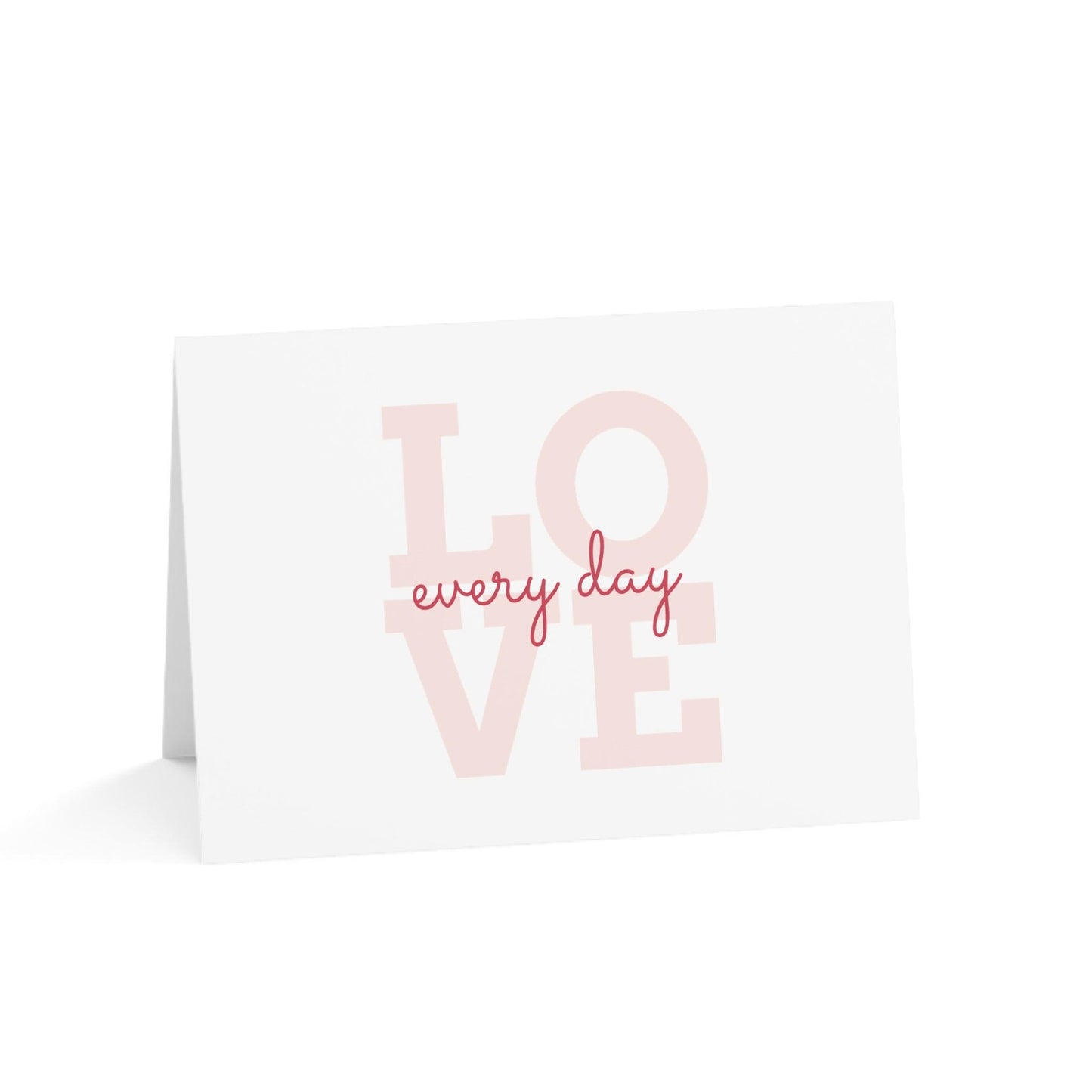 Love every day Greeting Cards (1, 10, 30, and 50pcs) Valentine's Day Holiday, Anytime - Lizard Vigilante