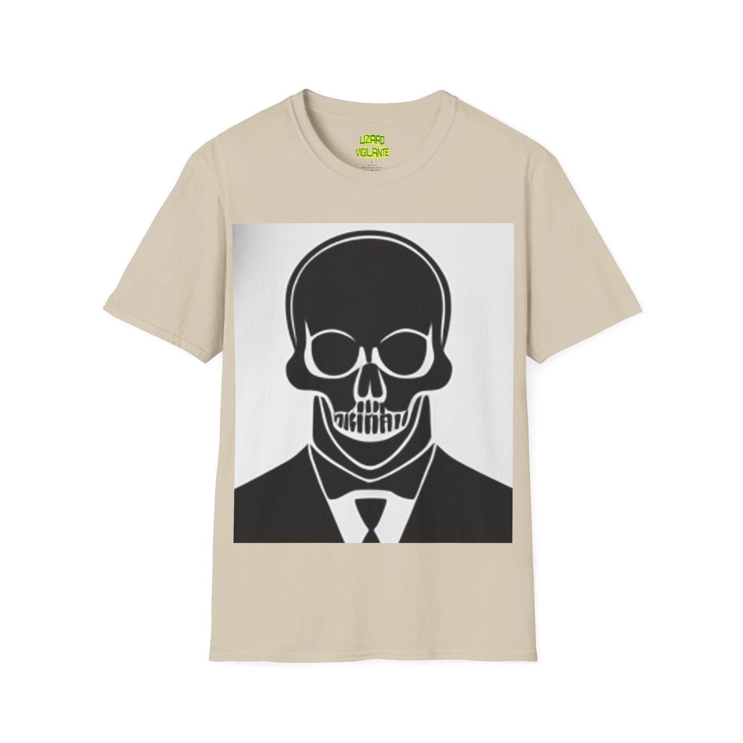 Black Tie Skull Unisex Softstyle T-Shirt - Lizard Vigilante