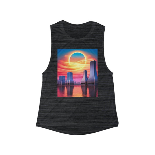 Women's Future Planet Flowy Scoop Muscle Tank - Lizard Vigilante