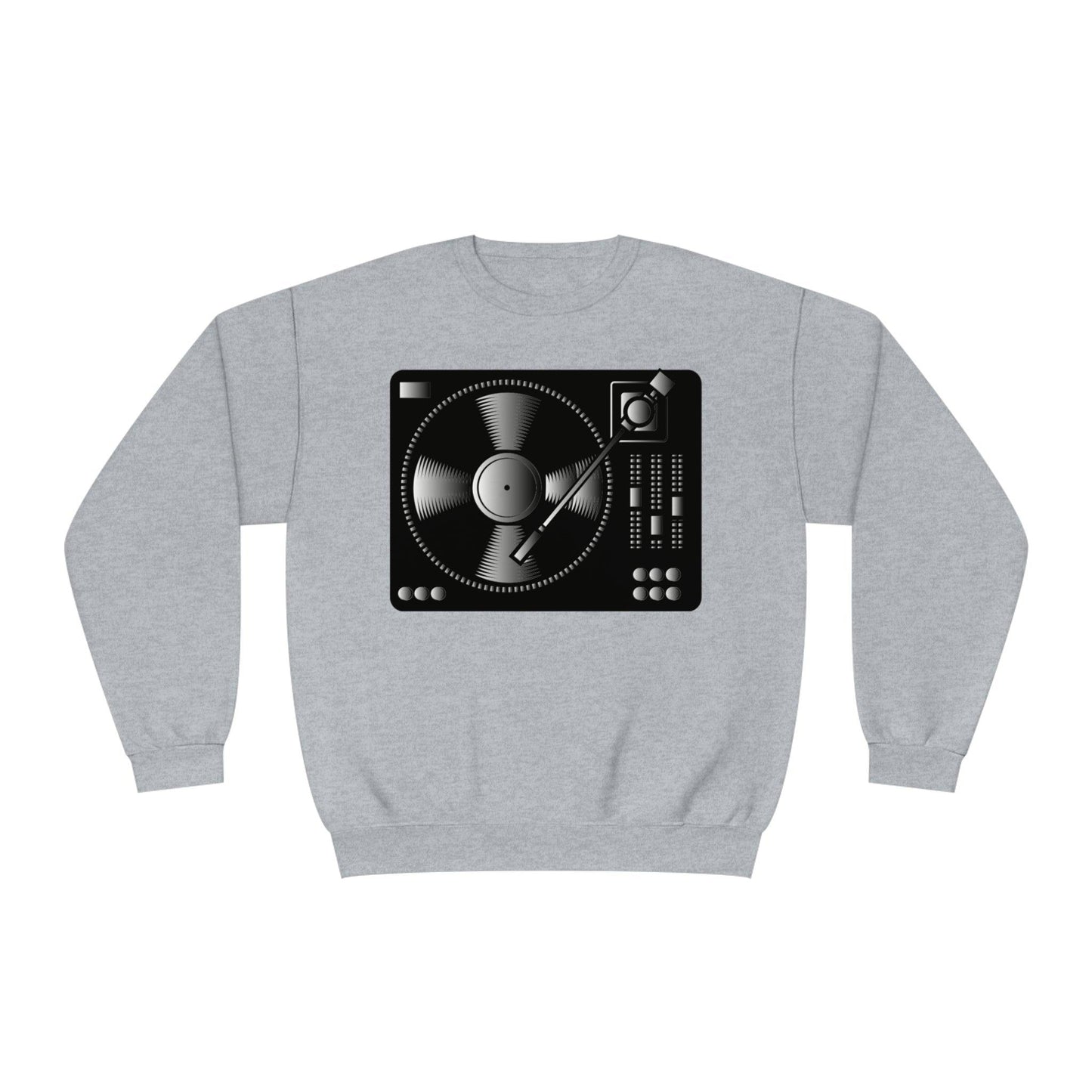 Turntable Record Player Unisex NuBlend® Crewneck DJ Sweatshirt - Lizard Vigilante