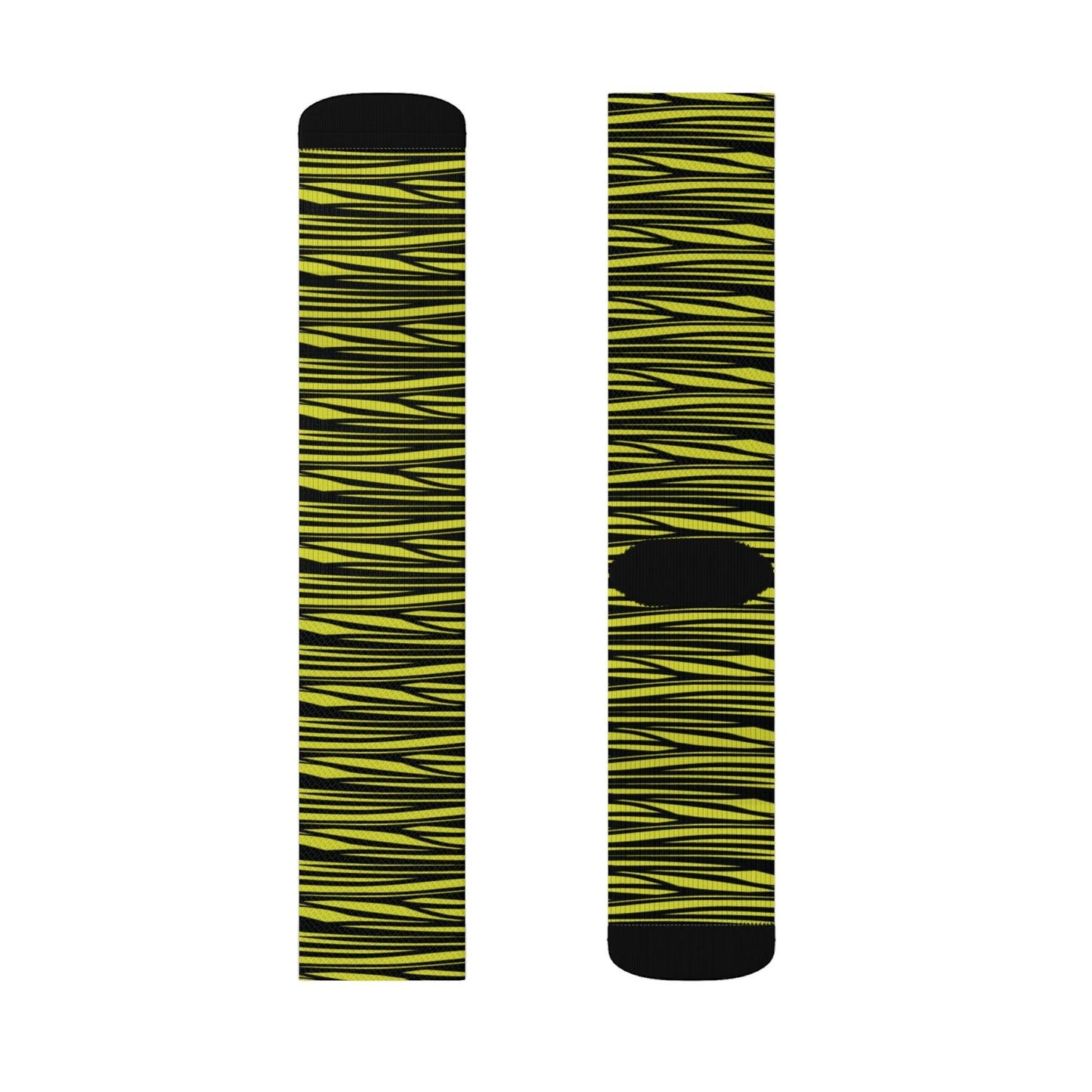 Black Yellow Sublimation Socks - Lizard Vigilante