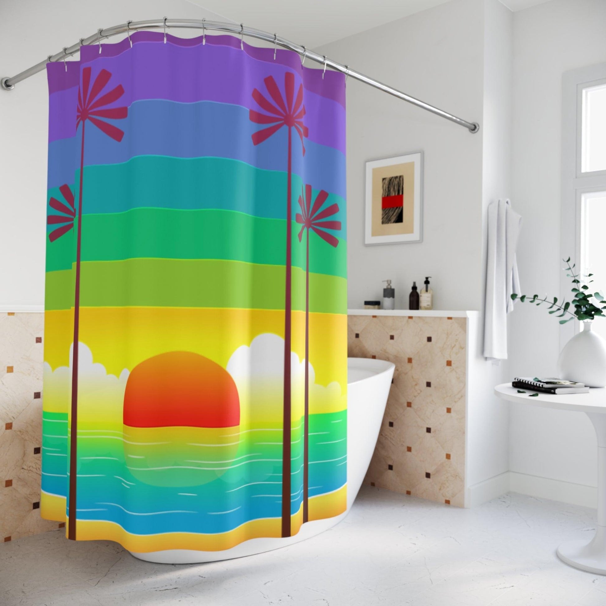 Horisun Polyester Shower Curtain - Lizard Vigilante