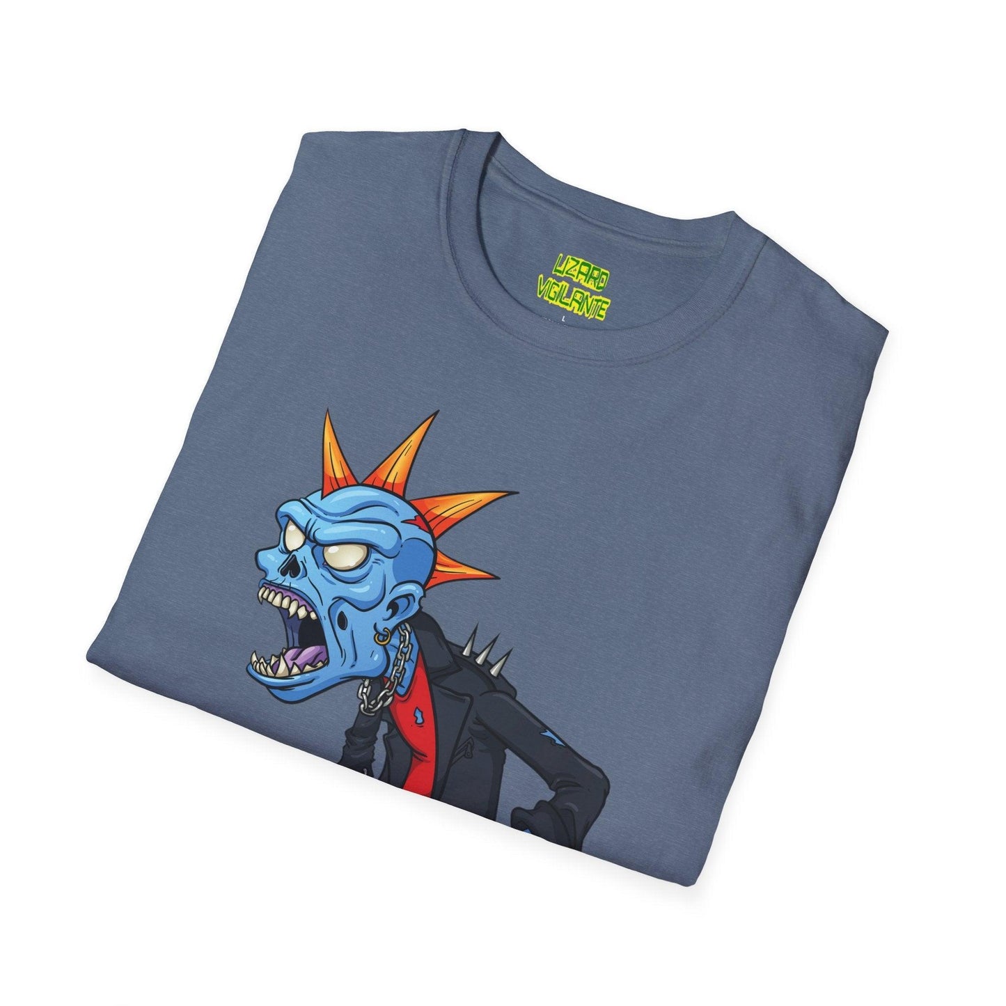 Punk Zombie Unisex Softstyle T-Shirt - Lizard Vigilante