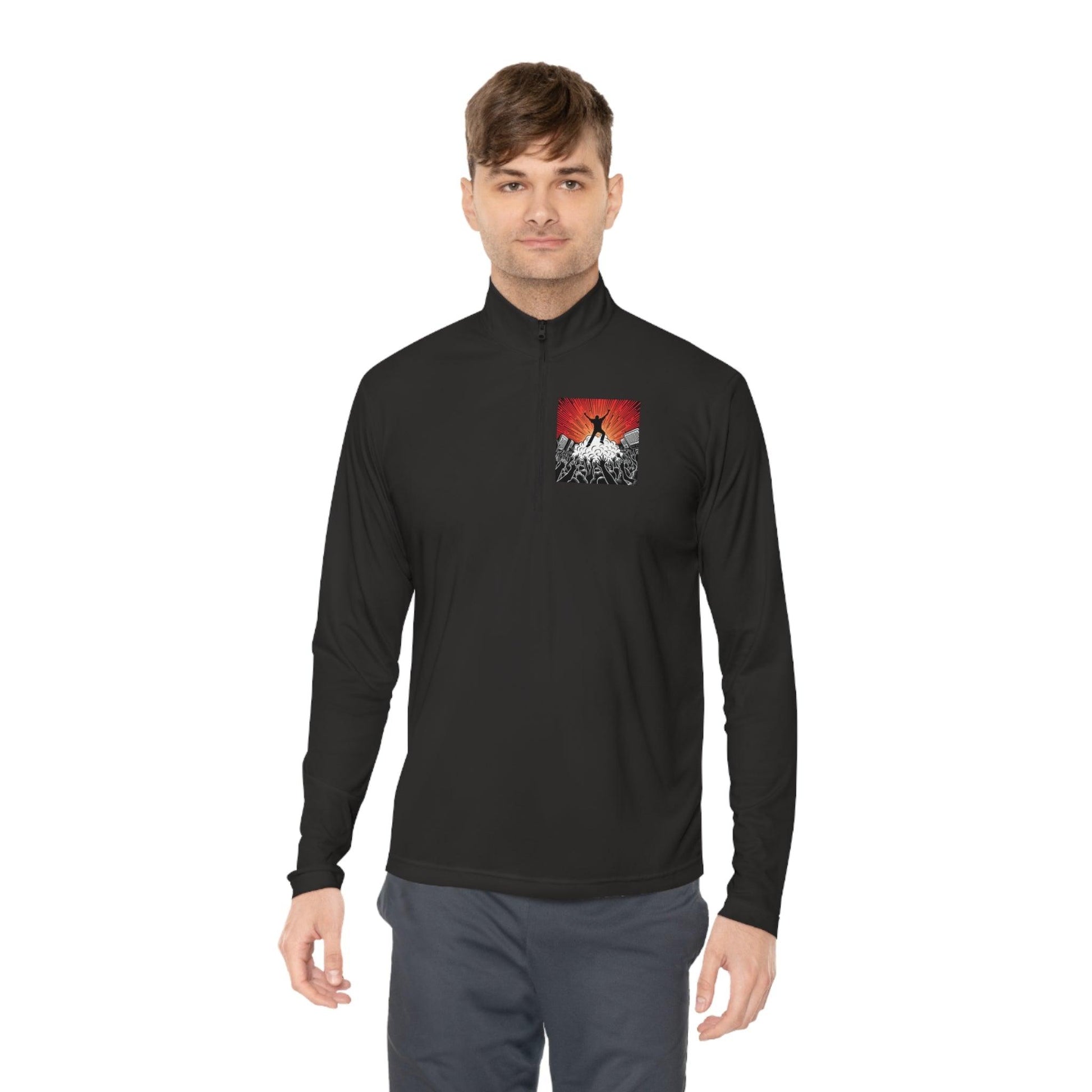 Metal Concert Unisex Quarter-Zip Pullover - Lizard Vigilante