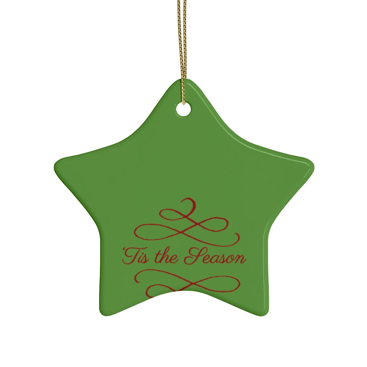 Tis The Season Christmas Tree Ceramic Ornaments (1pcs, 5pcs, 10pcs, 20pcs) - Lizard Vigilante