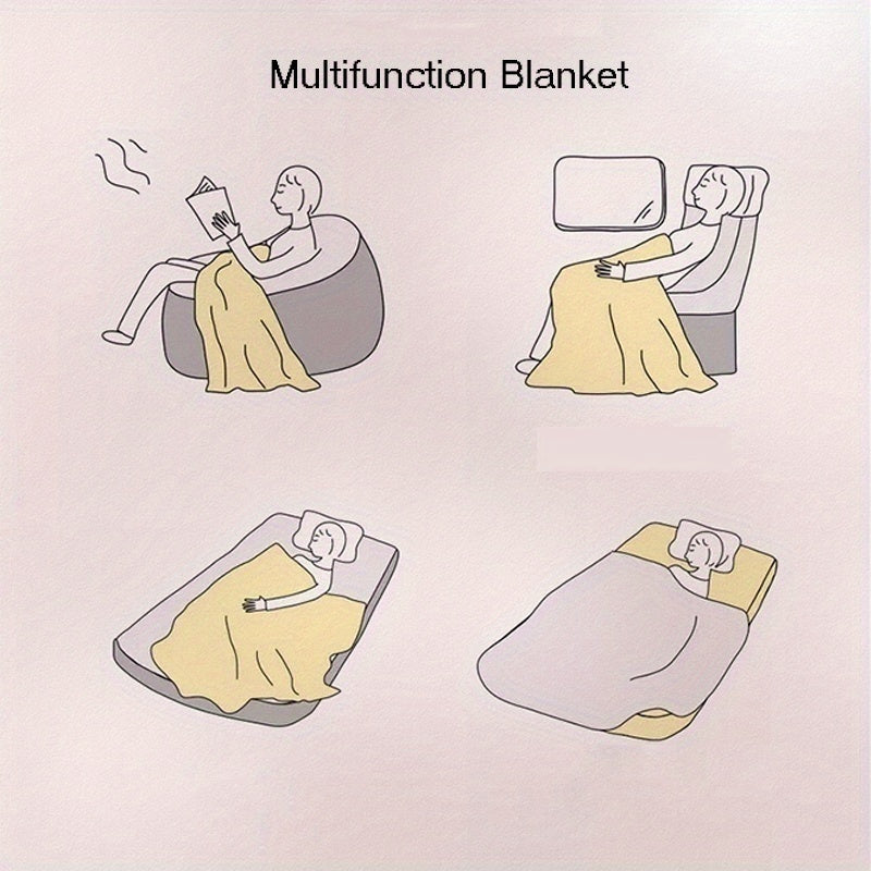 Retro Cassette Tape Design Soft Polyester Square Blanket for Sofa, Bed, Picnic, and Office Use - Comfortable and Cozy Art Print Throw Blanket