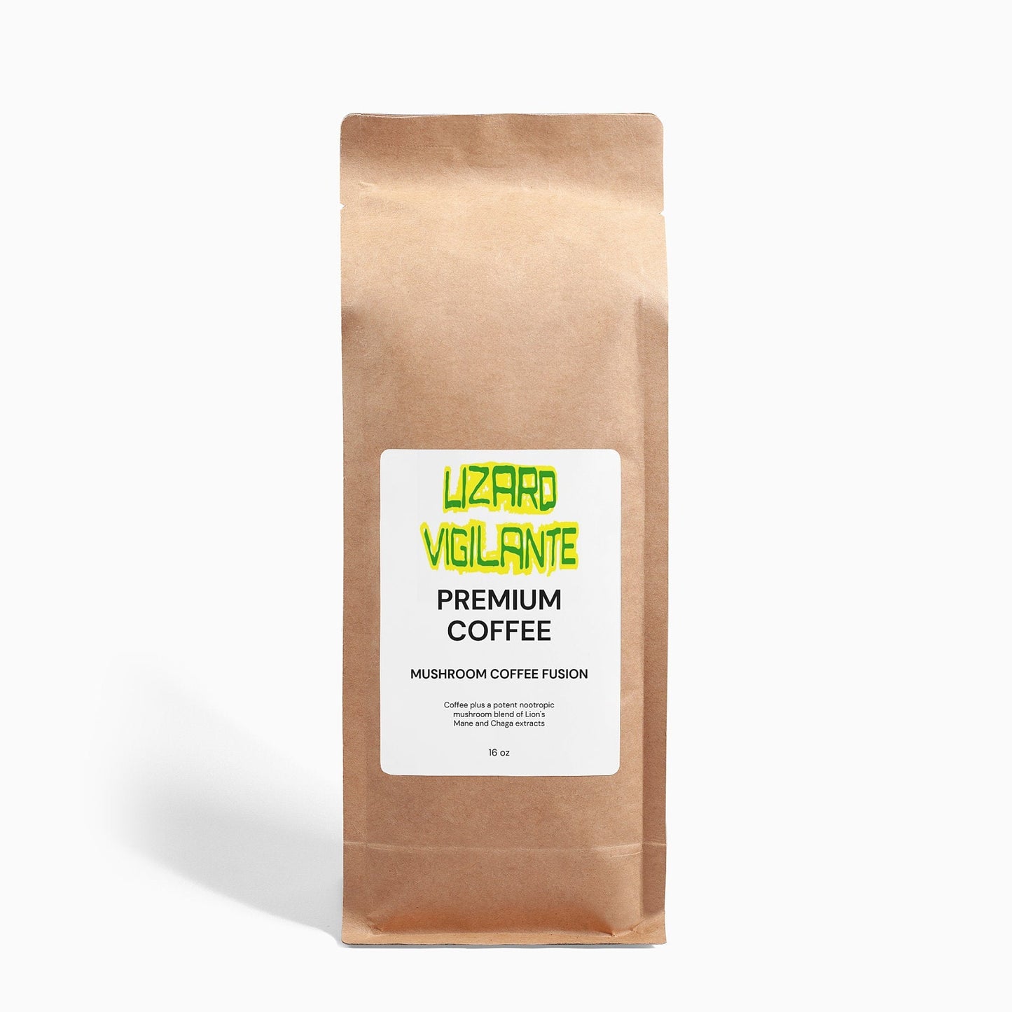 Lizard Vigilante Premium Mushroom Coffee Fusion - Lion’s Mane & Chaga 16oz -Subscription Plan Available at Discount! - Premium Food & Beverages from Lizard Vigilante - Just $29.99! Shop now at Lizard Vigilante