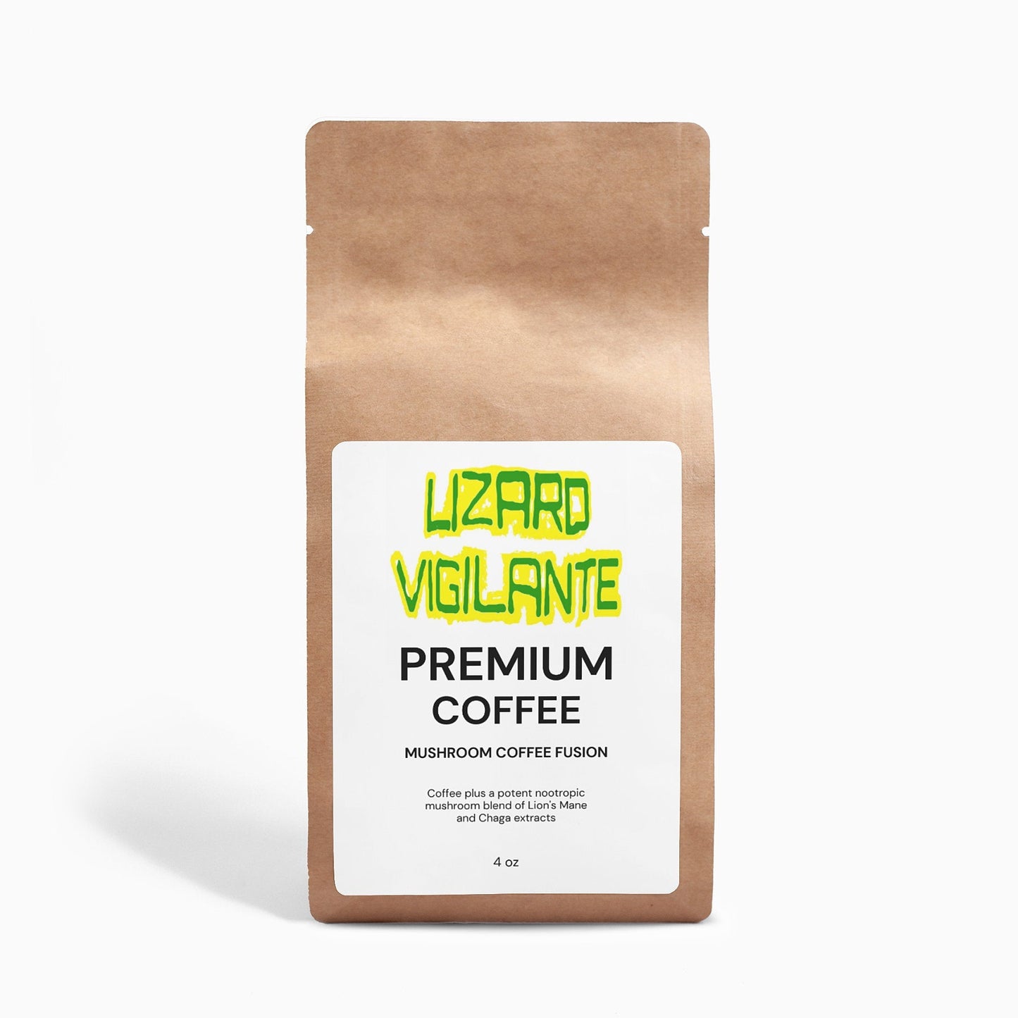 Lizard Vigilante Premium Mushroom Coffee Fusion - Lion’s Mane & Chaga 4oz -Subscription Plan Available at Discount! - Premium Food & Beverages from Lizard Vigilante - Just $16.99! Shop now at Lizard Vigilante