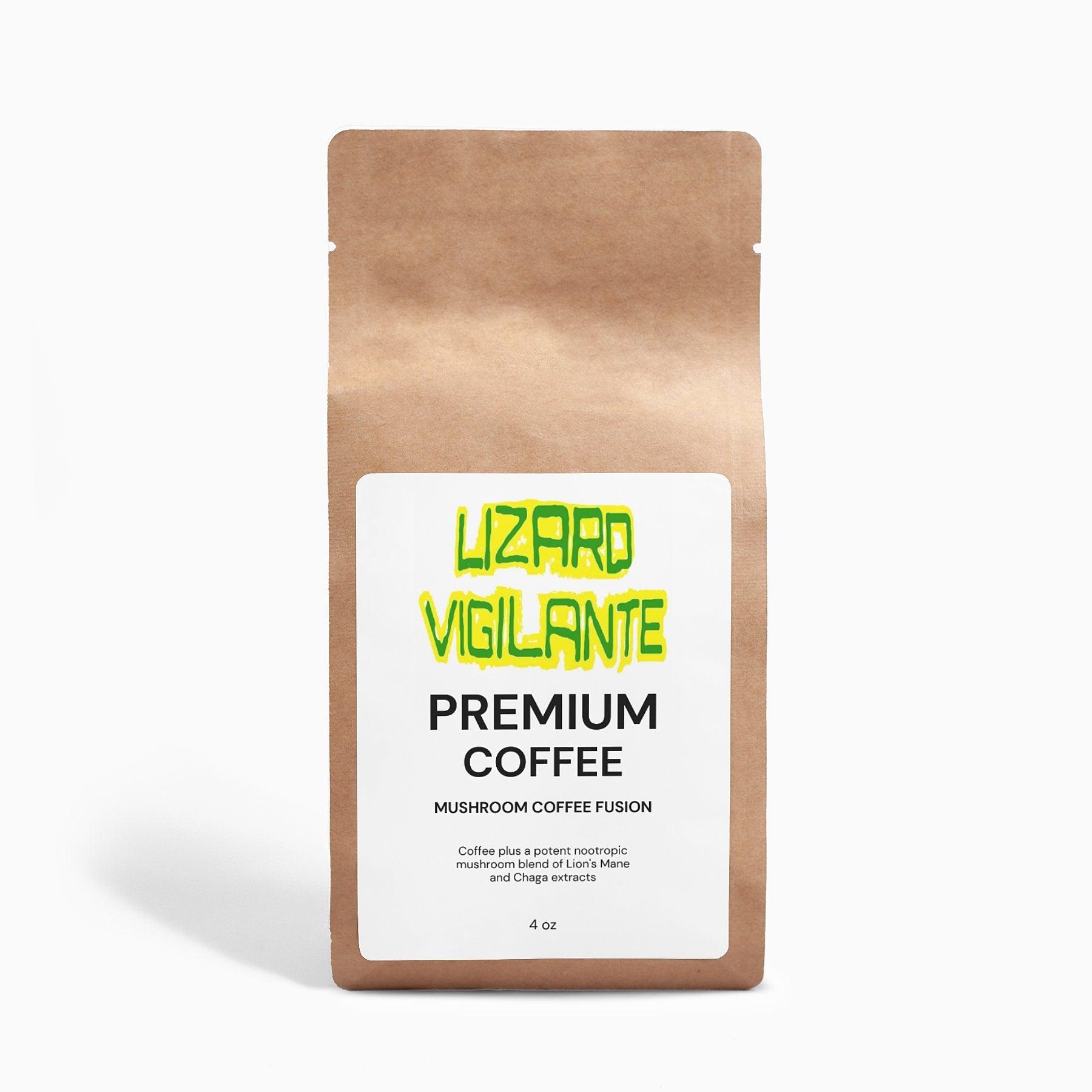 Lizard Vigilante Premium Mushroom Coffee Fusion - Lion’s Mane & Chaga 4oz -Subscription Plan Available at Discount! - Lizard Vigilante