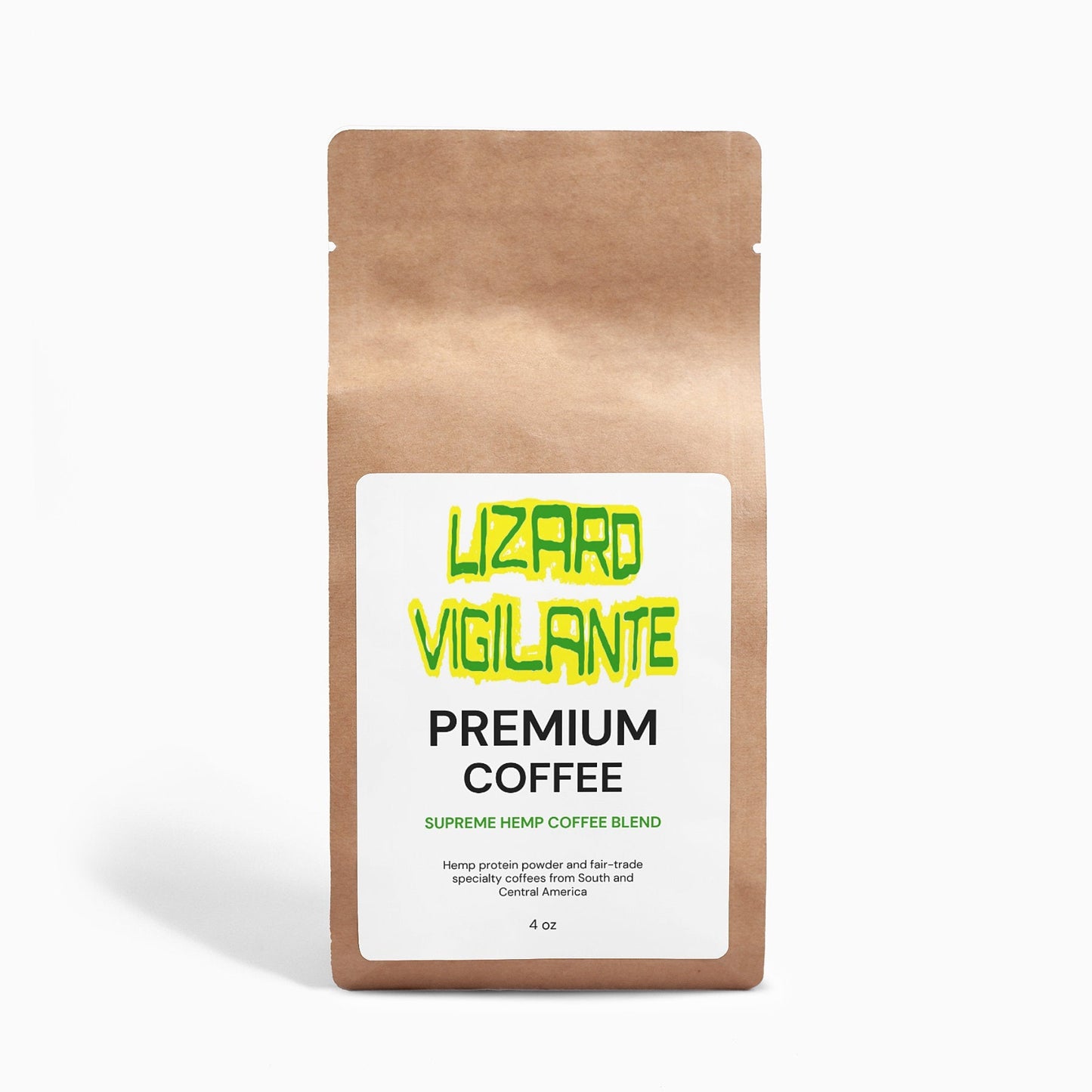 Lizard Vigilante Premium Hemp Coffee Blend - Medium Roast 4oz -Subscription Plan Available at Discount! - Premium Food & Beverages from Lizard Vigilante - Just $15.99! Shop now at Lizard Vigilante