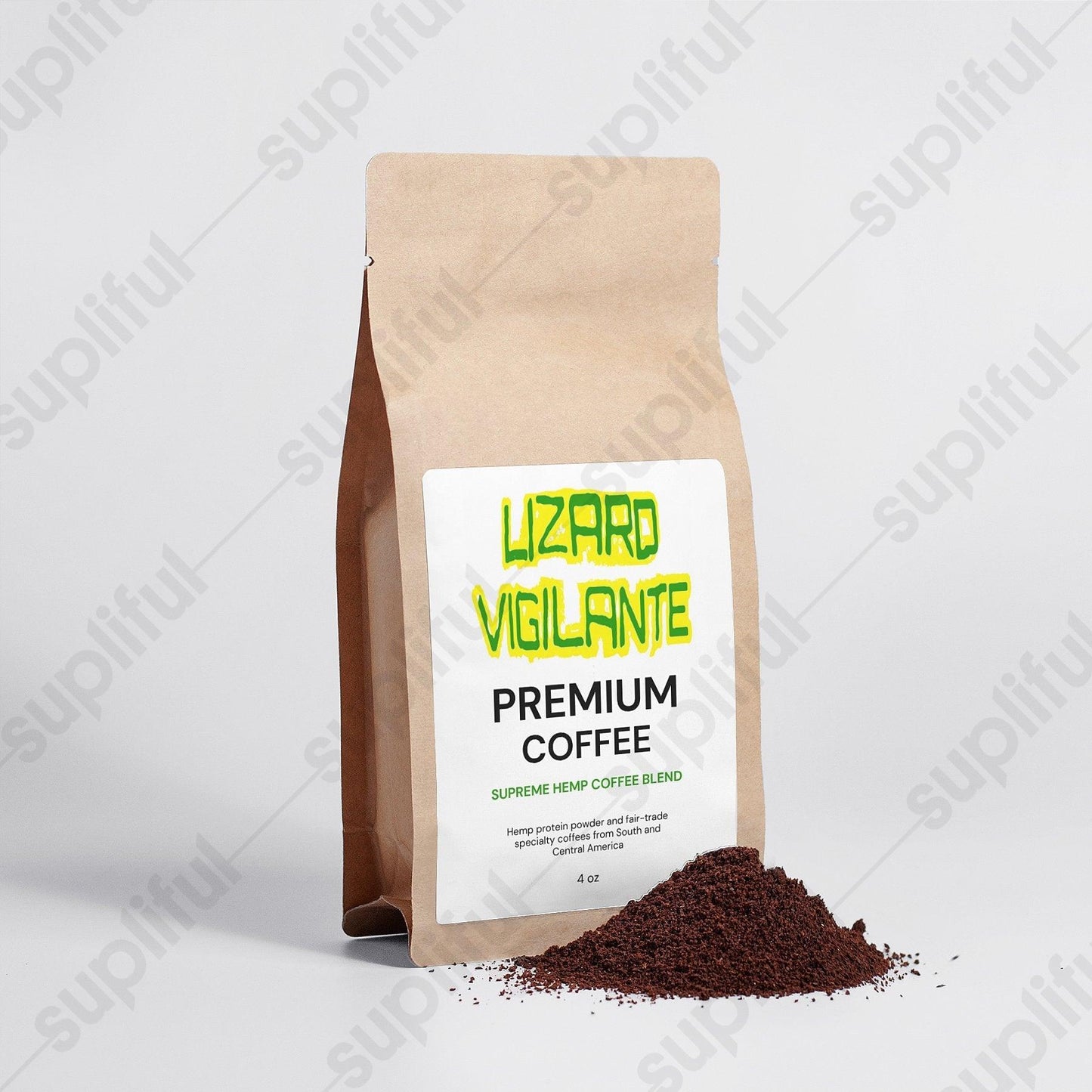 Lizard Vigilante Premium Hemp Coffee Blend - Medium Roast 4oz -Subscription Plan Available at Discount! - Premium Food & Beverages from Lizard Vigilante - Just $15.99! Shop now at Lizard Vigilante