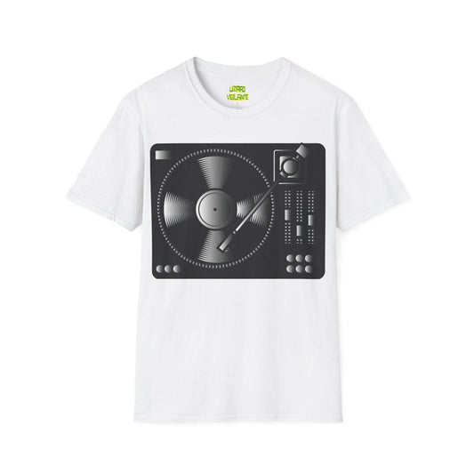 Record Player Turntable Unisex Softstyle DJ T-Shirt - Lizard Vigilante