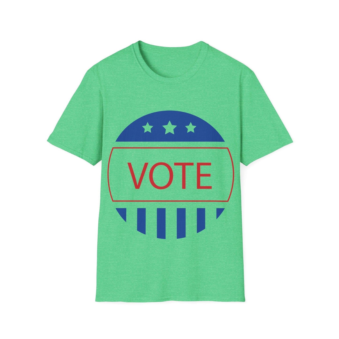 VOTE Red White And Blue Graphic Unisex Softstyle T-Shirt - Lizard Vigilante