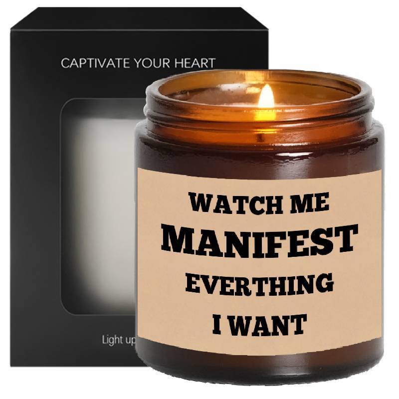 Unique Lavender Scented Candle Ornament Gift Box - Relaxing Relief Decor for Women, Men, Girls, Boys, Friends, Classmates - Inspirational Manifestation, Christmas, Birthday, Thanksgiving, Graduation Idea 2024 - Small, Cute, S