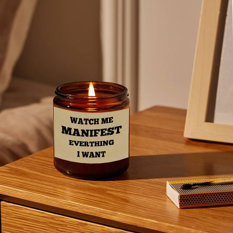 Unique Lavender Scented Candle Ornament Gift Box - Relaxing Relief Decor for Women, Men, Girls, Boys, Friends, Classmates - Inspirational Manifestation, Christmas, Birthday, Thanksgiving, Graduation Idea 2024 - Small, Cute, S