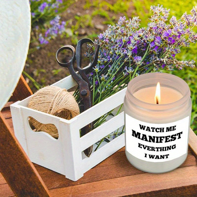 Unique Lavender Scented Candle Ornament Gift Box - Relaxing Relief Decor for Women, Men, Girls, Boys, Friends, Classmates - Inspirational Manifestation, Christmas, Birthday, Thanksgiving, Graduation Idea 2024 - Small, Cute, S