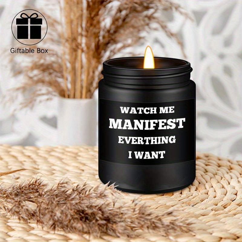 Unique Lavender Scented Candle Ornament Gift Box - Relaxing Relief Decor for Women, Men, Girls, Boys, Friends, Classmates - Inspirational Manifestation, Christmas, Birthday, Thanksgiving, Graduation Idea 2024 - Small, Cute, S
