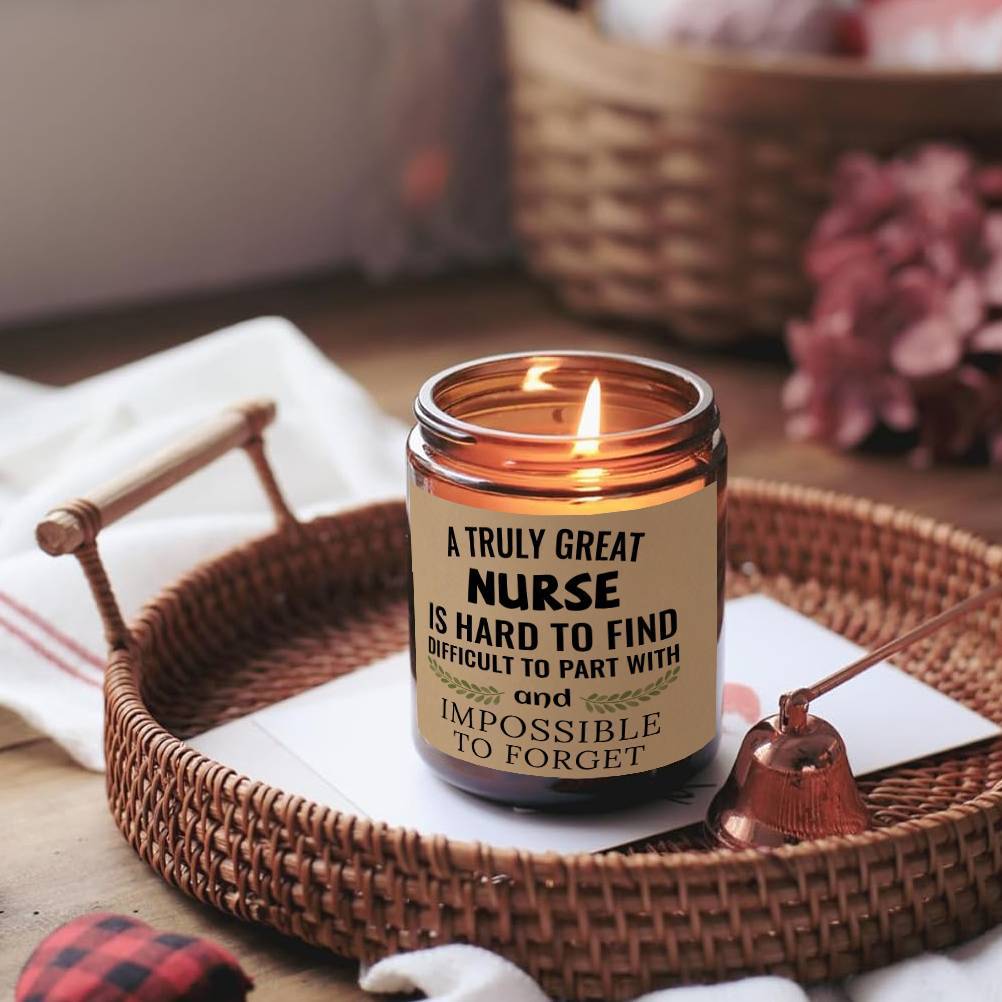 Unique Nurse Appreciation Gift for Women - Scented Candle for Her Practitioner, Nursing Professionals, Student, Friend on New Nurses Week, Party, Birthday, Christmas, Thanksgiving Day, Graduation, Retirement - Bulk Present wi