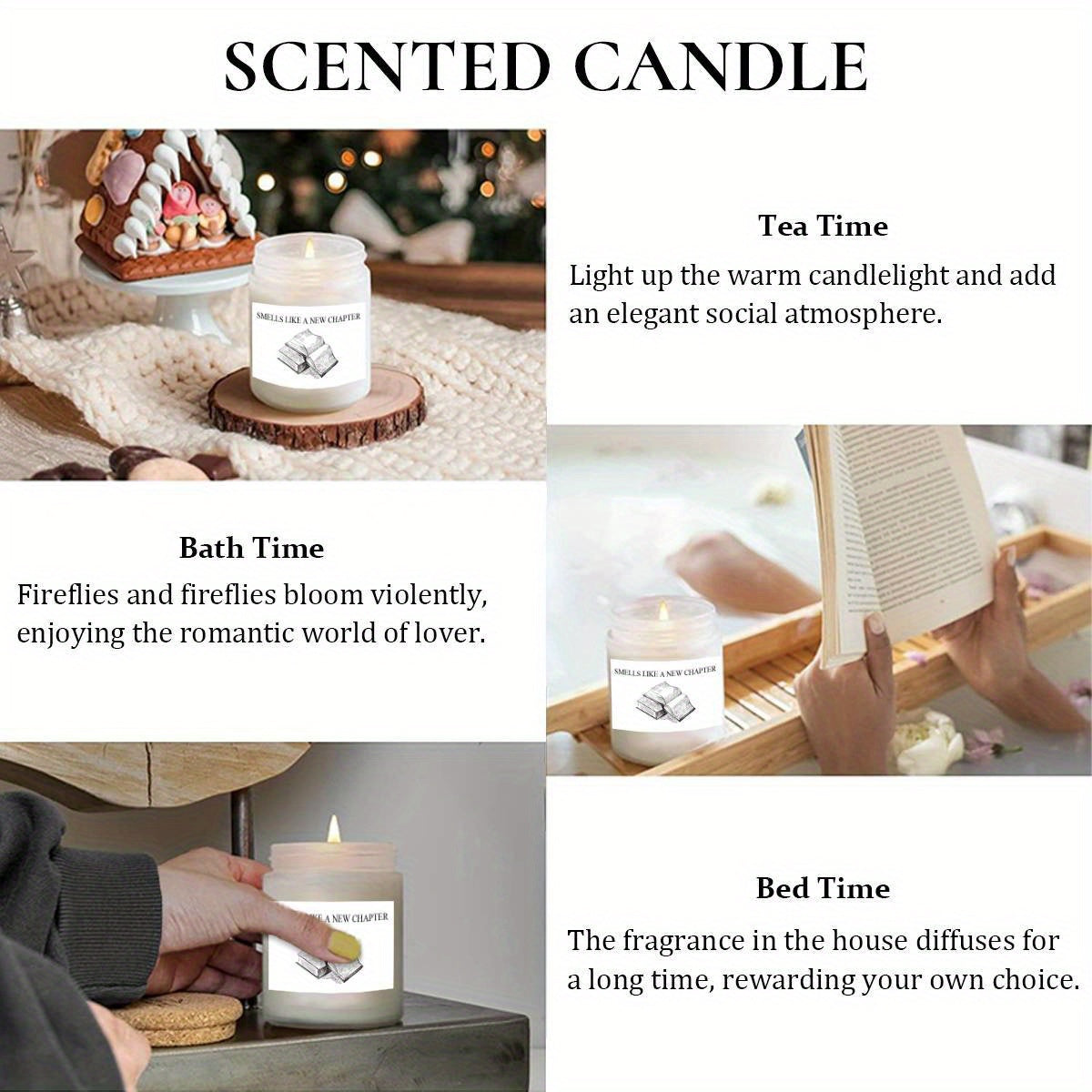 Sweet Book Lover Gift For Bookworm Bestfriend Her Him Gf Bf Girl Boy Women Man Gag Fun Cool Trendy Stuff Birthday Christmas Thanksgiving Anniversary Graduation Idea 2024 Unique Ornament Decor Lavender Scented Candle Small Box