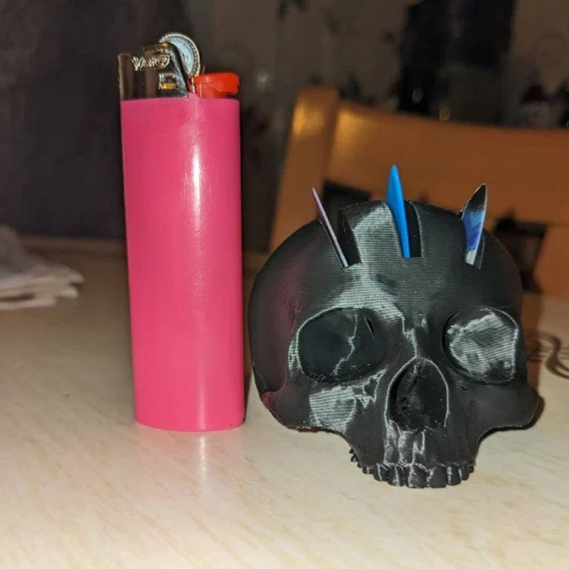 3D Printed Mohawk Skull Guitar Pick Holder - Durable ABS, Musical Instrument Accessory - Premium  from Lizard Vigilante - Just $10.99! Shop now at Lizard Vigilante