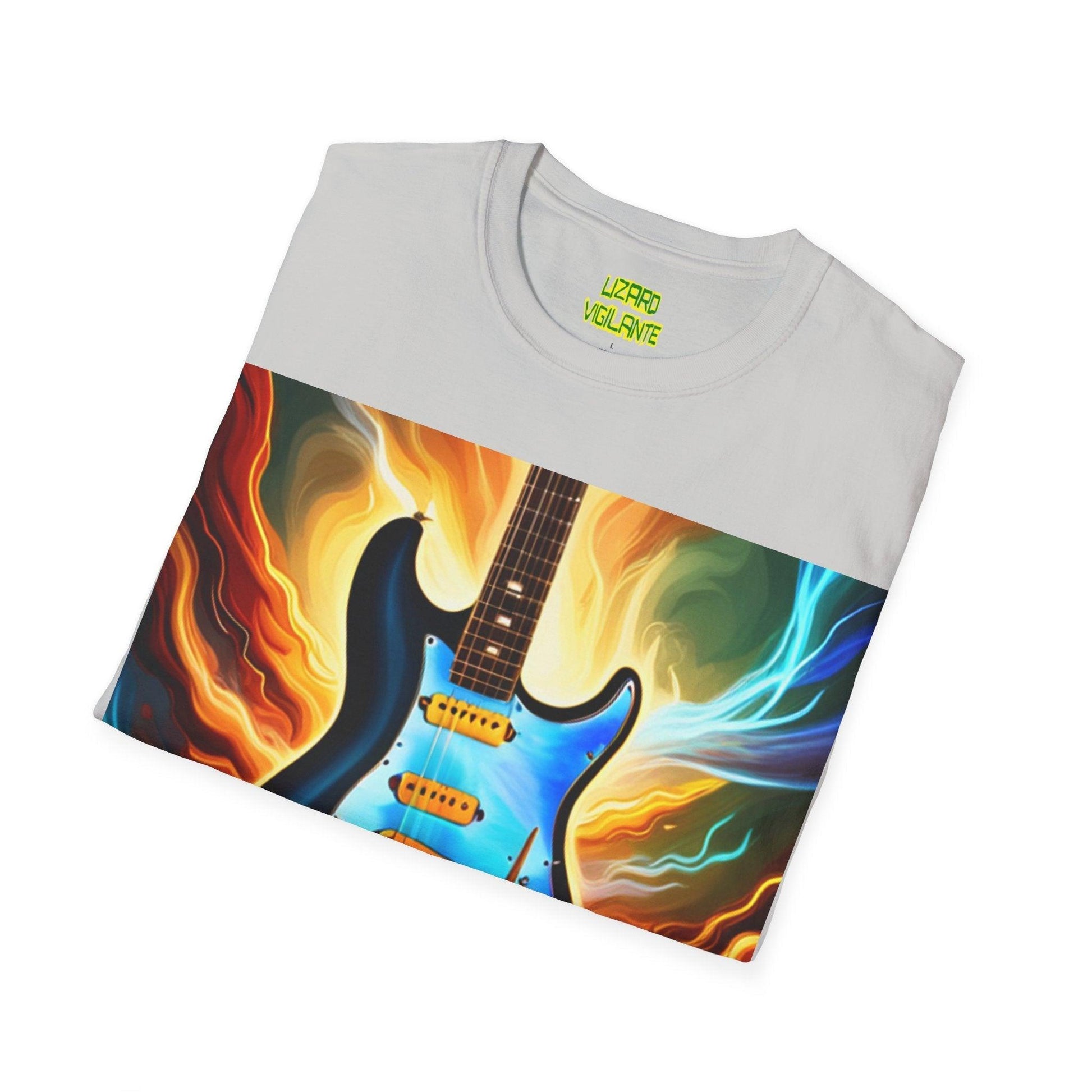 Electrical Guitar Unisex Softstyle T-Shirt - Lizard Vigilante