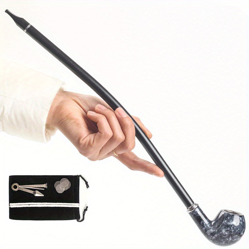 1pc, Smokigng Tube, Long Black Churchwarden Tobacco Smoking Tube, Tobacco Smoking Accessories Gadget For Men 15.75inch With Gift Box H702 - Premium  from Lizard Vigilante - Just $21.99! Shop now at Lizard Vigilante