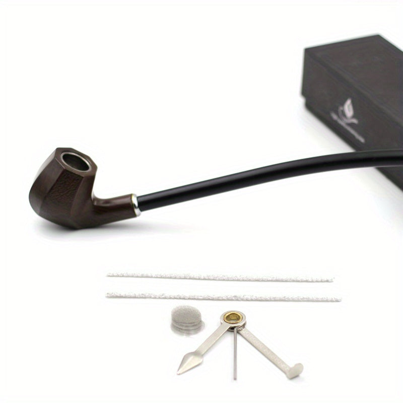 1pc, Smokigng Tube, Long Black Churchwarden Tobacco Smoking Tube, Tobacco Smoking Accessories Gadget For Men 15.75inch With Gift Box H702 - Premium  from Lizard Vigilante - Just $21.99! Shop now at Lizard Vigilante