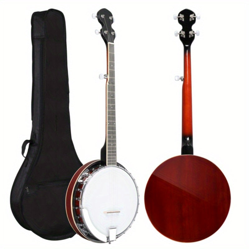 Full-Size 5-String Right-Handed Banjo Set with Premium Mahogany Neck and Accessories - Premium banjo from Lizard Vigilante - Just $229.99! Shop now at Lizard Vigilante