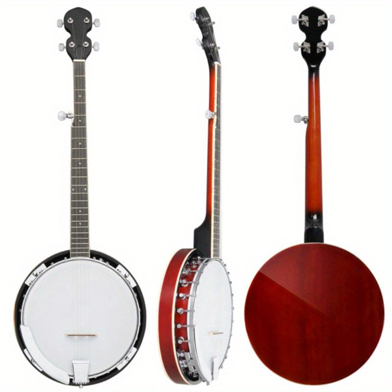 Full-Size 5-String Right-Handed Banjo Set with Premium Mahogany Neck and Accessories - Premium banjo from Lizard Vigilante - Just $229.99! Shop now at Lizard Vigilante