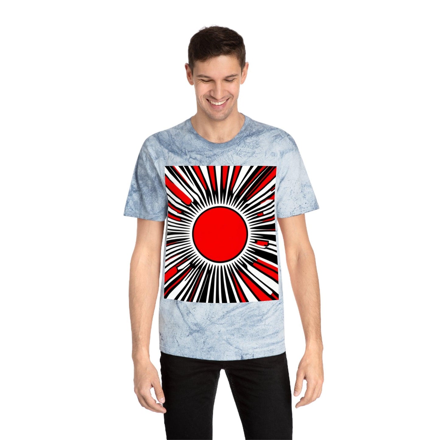 Red Circ Unisex Color Blast T-Shirt - Lizard Vigilante