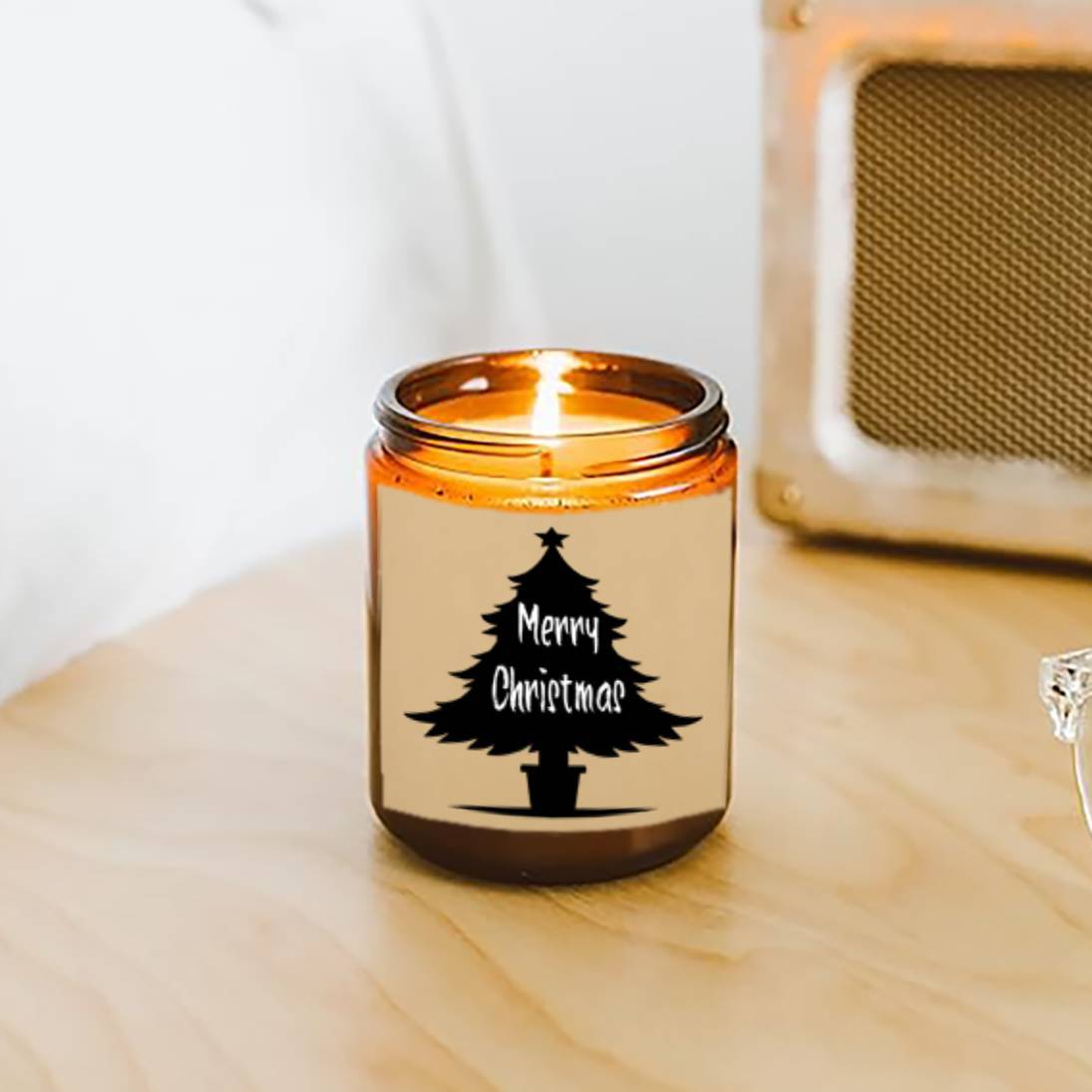 Merry Christmas Lavender Scented Candle Gifts for Men Women Him Her Male Female Mom Dad Husband Wife Boyfriend Grilfriend Sister Brother Best Friend Coworker Christmas tree spreading love and warmth Home Decor Funny wonderful