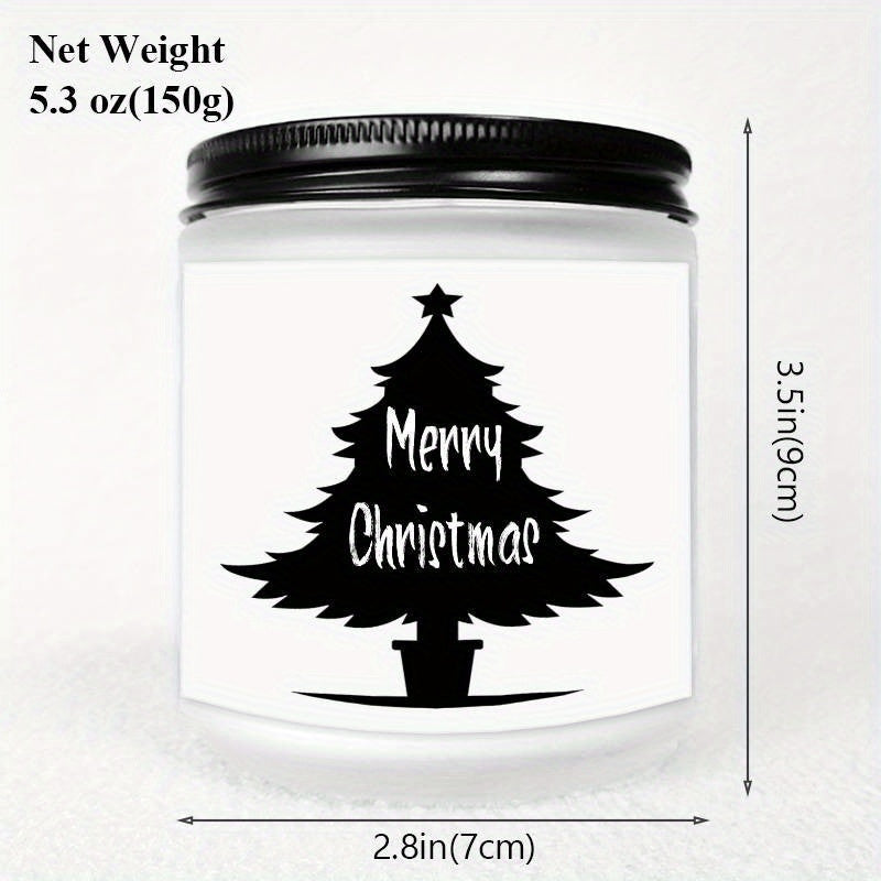 Merry Christmas Lavender Scented Candle Gifts for Men Women Him Her Male Female Mom Dad Husband Wife Boyfriend Grilfriend Sister Brother Best Friend Coworker Christmas tree spreading love and warmth Home Decor Funny wonderful
