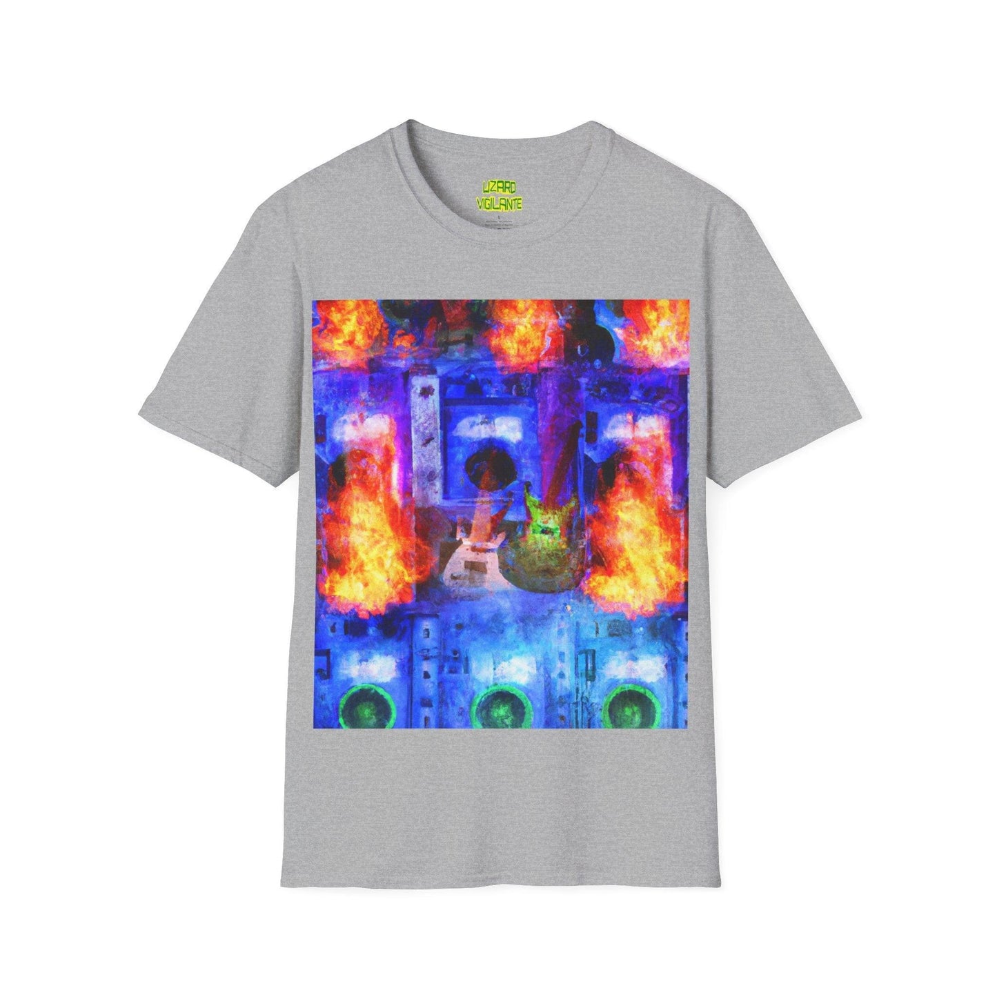 Rock Flame Unisex Softstyle T-Shirt - Lizard Vigilante