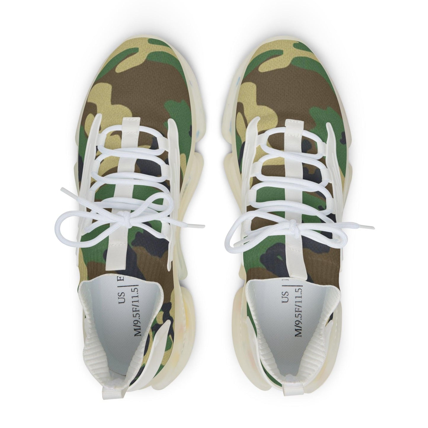 Green Camouflage Men's Mesh Sneakers - Lizard Vigilante