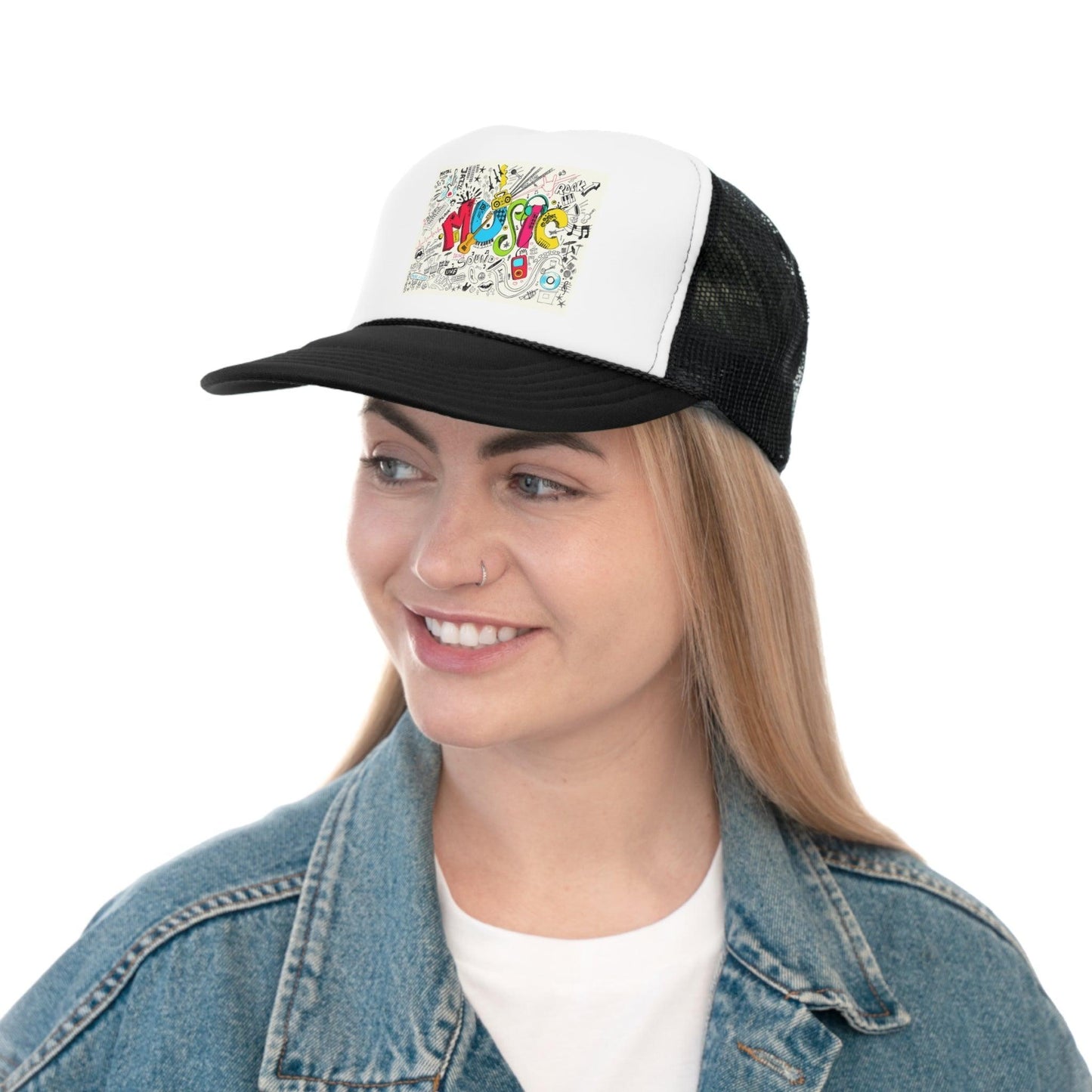 Music Graphic Trucker Caps - Lizard Vigilante