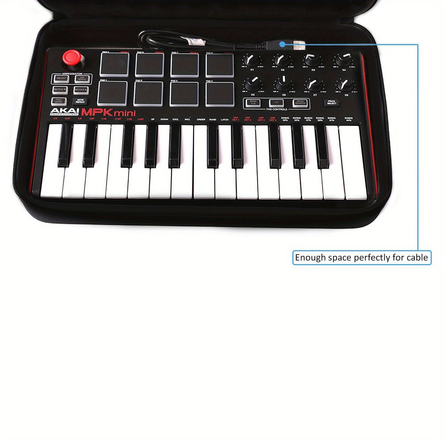 Akai Professional MPK Mini MK3/MKII Travel Case - Durable EVA Hard Shell Carrying Bag for 25-Key USB MIDI Keyboard Controller - Premium travel case from Lizard Vigilante - Just $28.99! Shop now at Lizard Vigilante