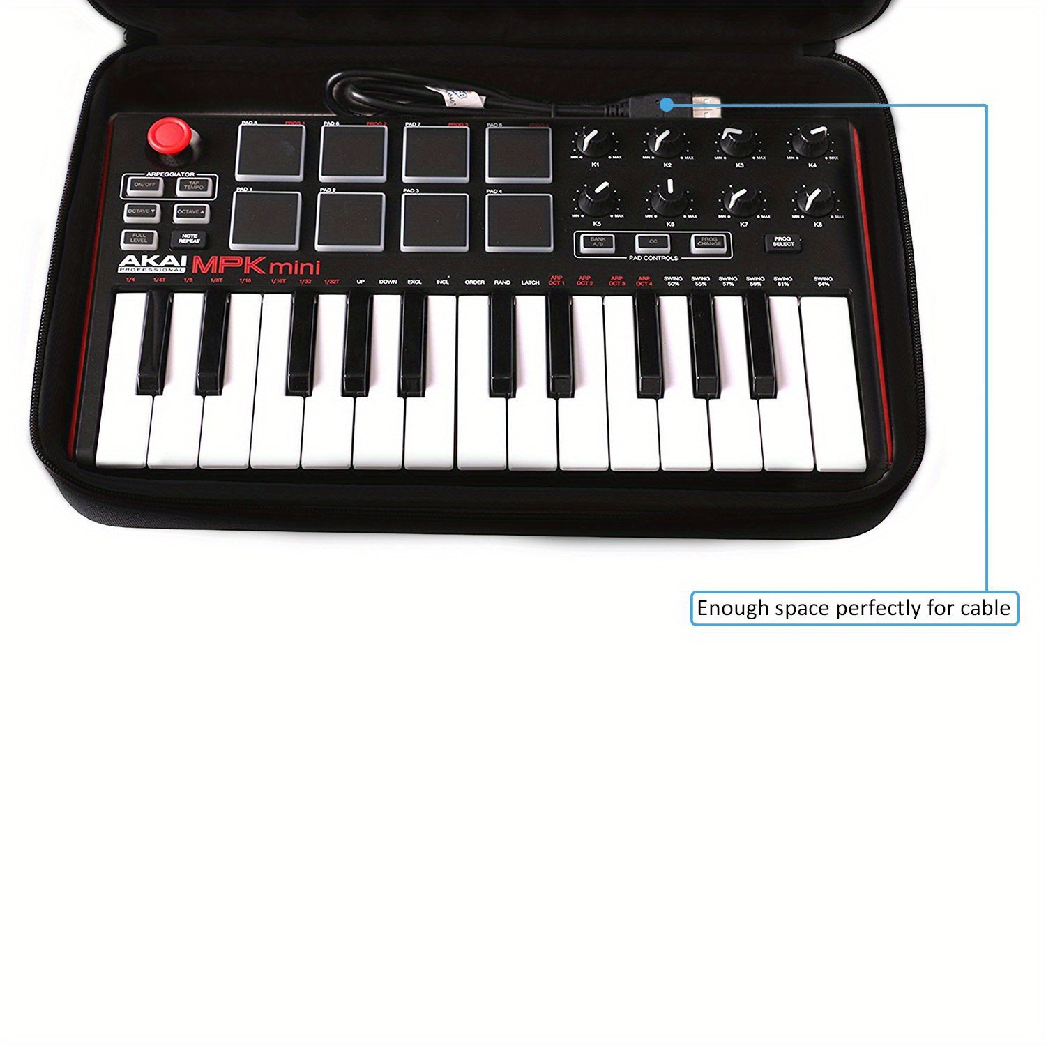 Akai Professional MPK Mini MK3/MKII Travel Case - Durable EVA Hard Shell Carrying Bag for 25-Key USB MIDI Keyboard Controller - Premium travel case from Lizard Vigilante - Just $28.99! Shop now at Lizard Vigilante