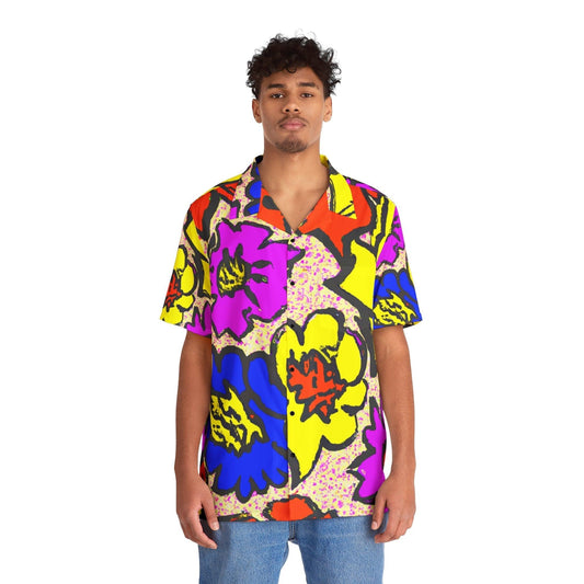 Flowered Men's Hawaiian Shirt - Lizard Vigilante