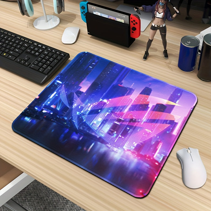 1pc 4mm Thick Gaming Mouse Pad With Locking Edge, Ideal For Esports And Office Use