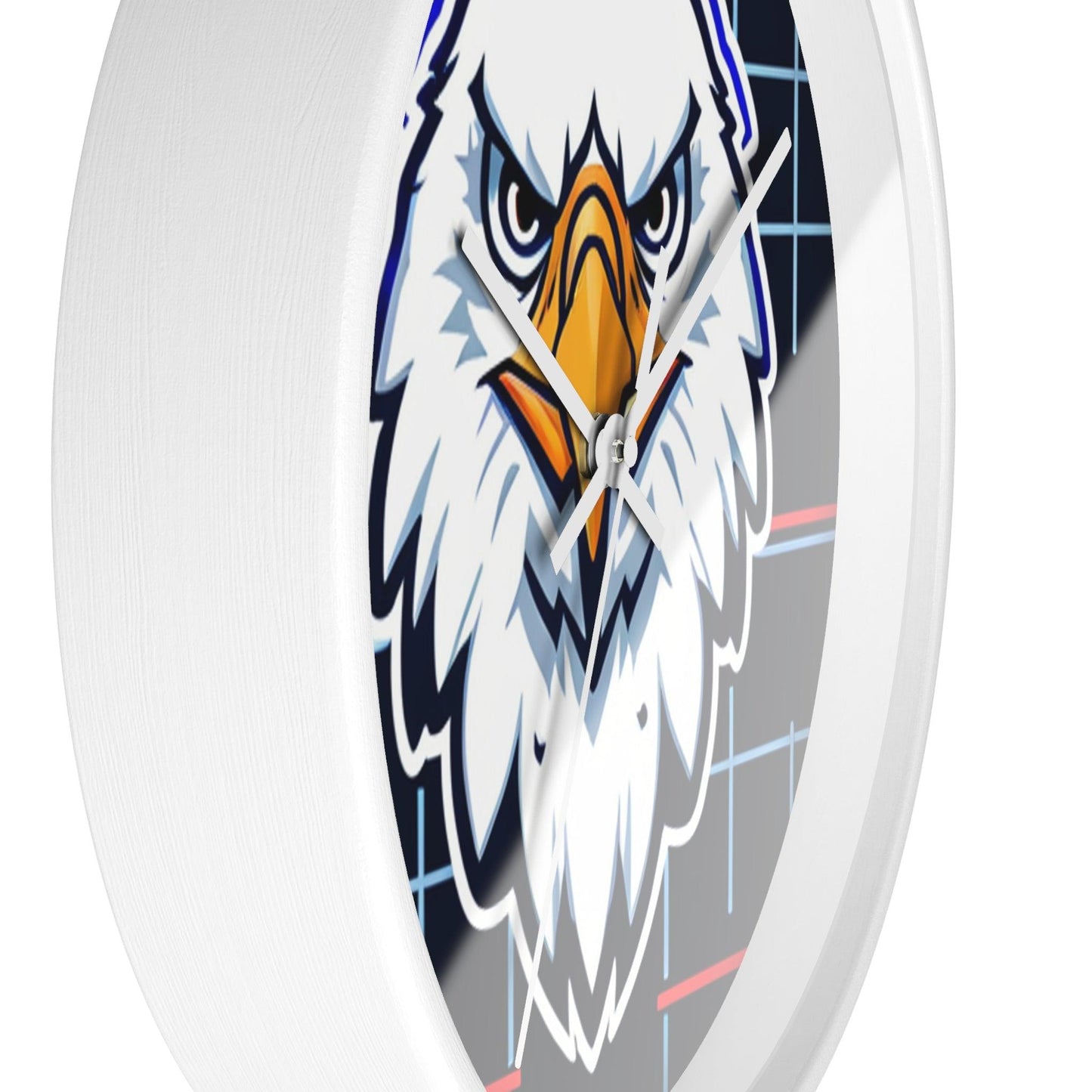 Bald Eagle Grid Wall Clock - Lizard Vigilante