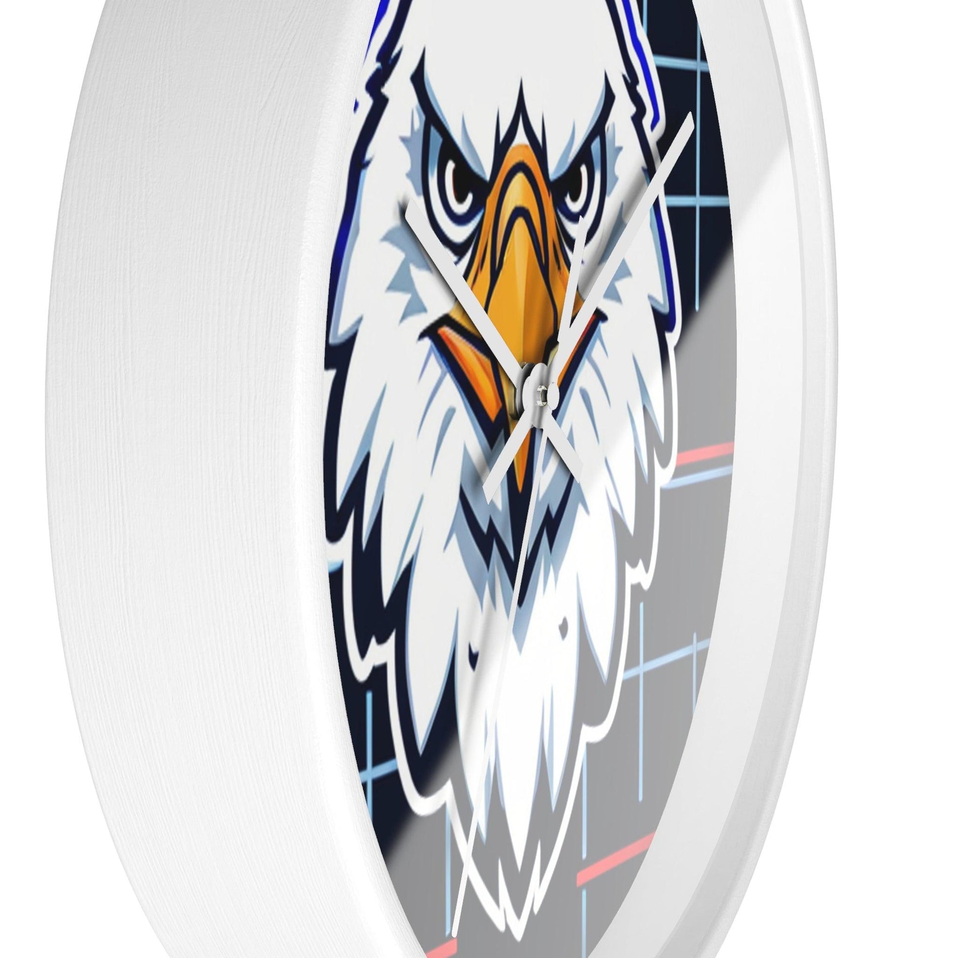 Bald Eagle Grid Wall Clock - Lizard Vigilante