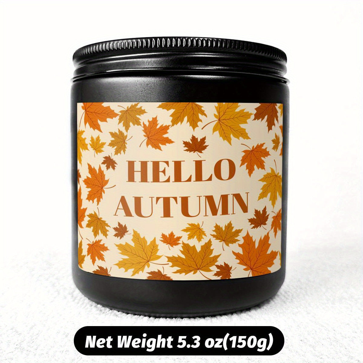 Autumn Harvest Scented Candle - Fall Themed, Orange Terracotta, Burnt Rustic Farmhouse Decoration, September to October, Thanksgiving Day Gift Idea for Home, Women, Men, Friends, Her, Mom, Wife, Grandma, Cute Essential Aesthe