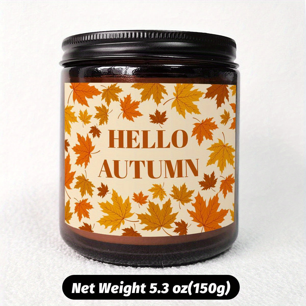 Autumn Harvest Scented Candle - Fall Themed, Orange Terracotta, Burnt Rustic Farmhouse Decoration, September to October, Thanksgiving Day Gift Idea for Home, Women, Men, Friends, Her, Mom, Wife, Grandma, Cute Essential Aesthe