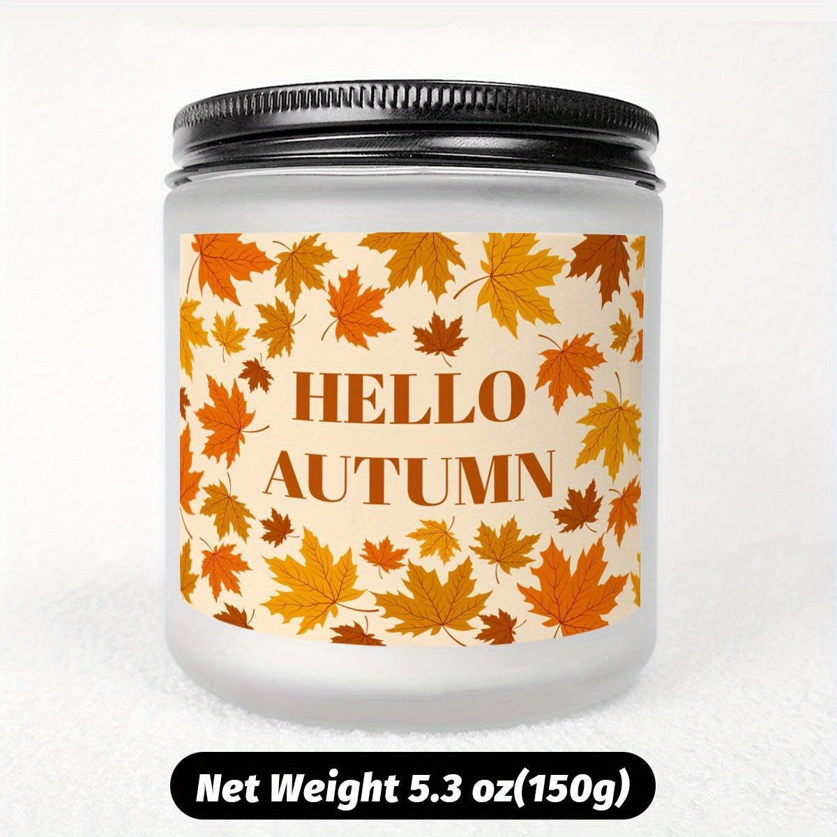 Autumn Harvest Scented Candle - Fall Themed, Orange Terracotta, Burnt Rustic Farmhouse Decoration, September to October, Thanksgiving Day Gift Idea for Home, Women, Men, Friends, Her, Mom, Wife, Grandma, Cute Essential Aesthe