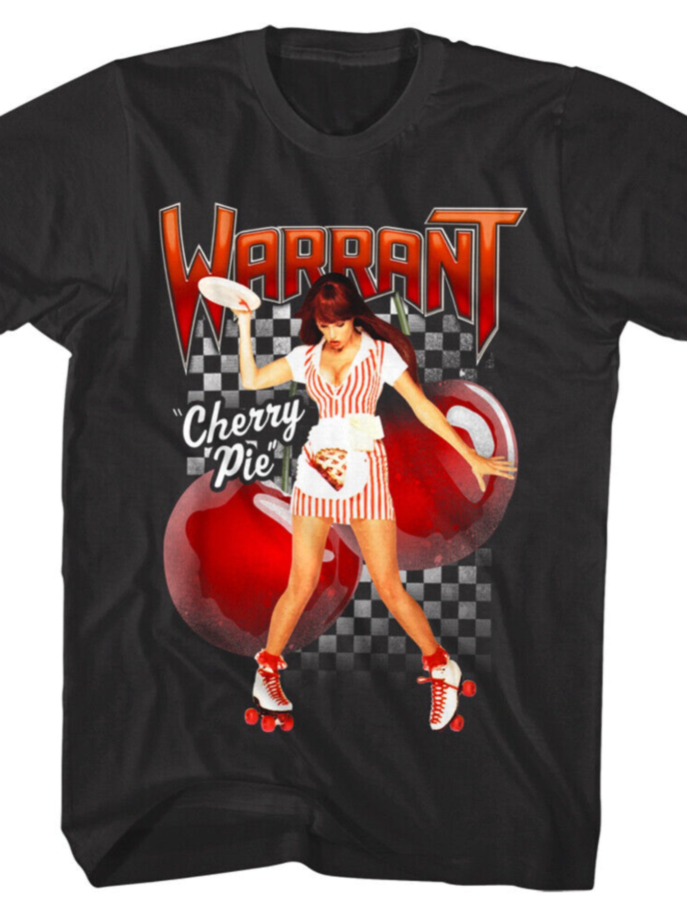 Cherry Pie Warrant Rock Band Fan T-Shirt – Rollerskates Graphic Tee for Concert Tour Enthusiasts - Premium T-shirt from Lizard Vigilante - Just $24.99! Shop now at Lizard Vigilante