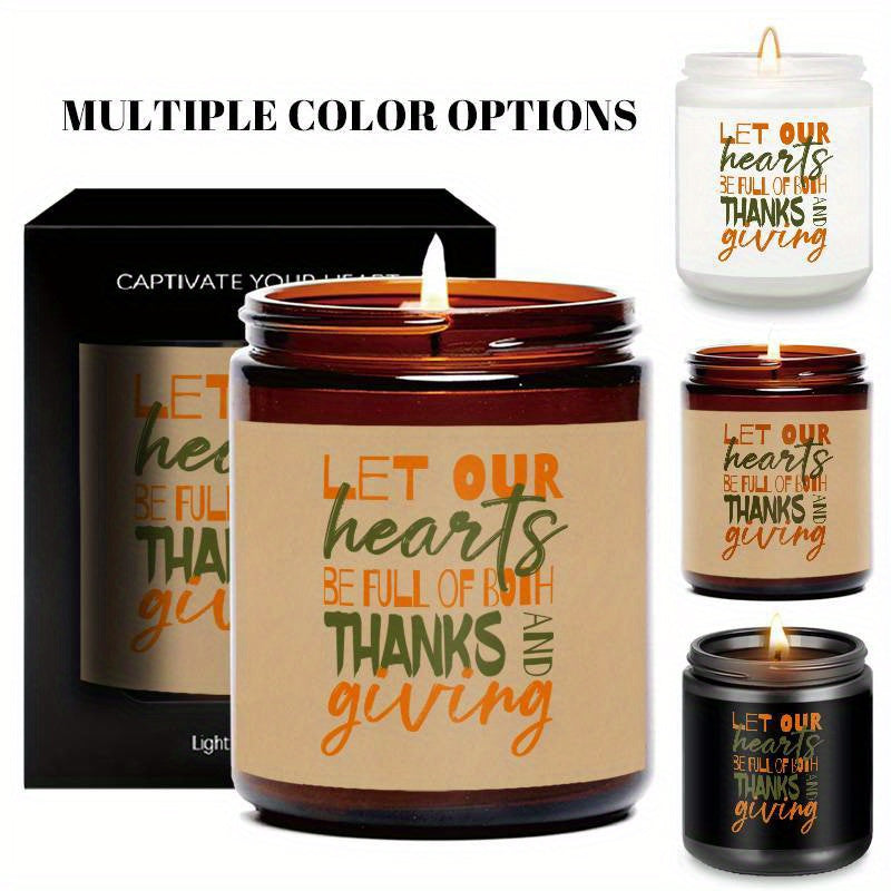 Lavender Scented Candle Happy Thanksgiving Day Gifts Idea For Boys Girls Men Women Mom Dad Husband Wife Friends Coworker Neighbor Him Her Guys Who Have Everything On Fall Sweet Essential Present