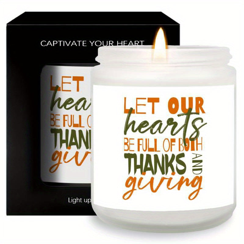 Lavender Scented Candle Happy Thanksgiving Day Gifts Idea For Boys Girls Men Women Mom Dad Husband Wife Friends Coworker Neighbor Him Her Guys Who Have Everything On Fall Sweet Essential Present