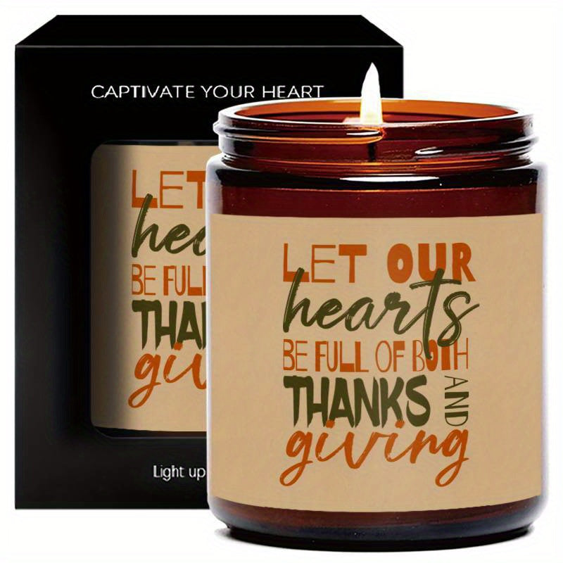Lavender Scented Candle Happy Thanksgiving Day Gifts Idea For Boys Girls Men Women Mom Dad Husband Wife Friends Coworker Neighbor Him Her Guys Who Have Everything On Fall Sweet Essential Present
