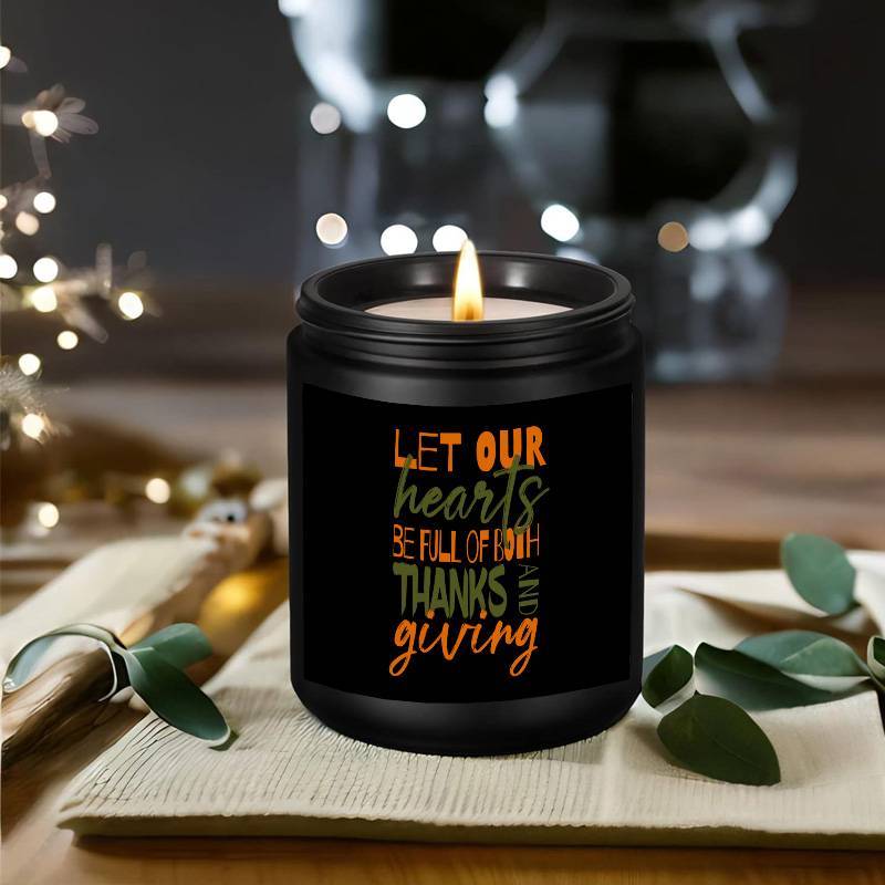 Lavender Scented Candle Happy Thanksgiving Day Gifts Idea For Boys Girls Men Women Mom Dad Husband Wife Friends Coworker Neighbor Him Her Guys Who Have Everything On Fall Sweet Essential Present